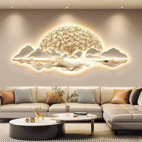 Sofa Background Wall Abstraction Art Home Furnishings Decorative Painting UV Engraving Crystal Porcelain Painting