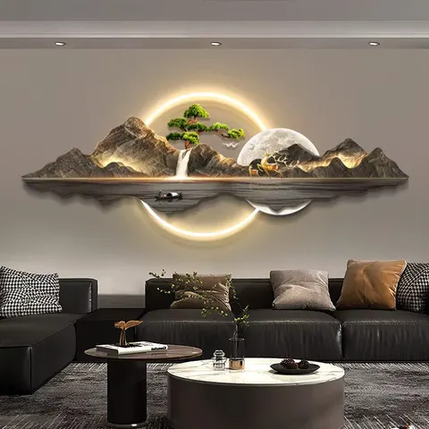 Sofa Background Wall Acrylic LED Painting UV Engraving Art Home Decor Paintings