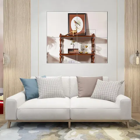 Sofa Background Wall Art Decor Acrylic Room Mirror Bathroom Wall Is Not Breakable Paste Waterproof Soft Mirror
