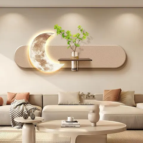Sofa Background Wall Hydroponic Green Plants Sandstone Art Decor Painting Three-dimensional Glowed LED Decor Painting