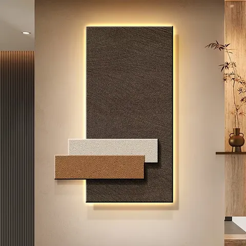 Sofa Background Wall LED Paintings Modern Simplicity Pair of Couplets Sandstone Art Home Decor Wall Painting
