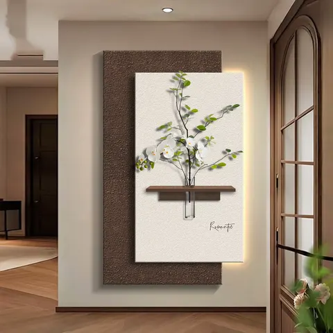 城市 单幅 装饰画 现代简约 客厅背景墙挂画 LED带灯画