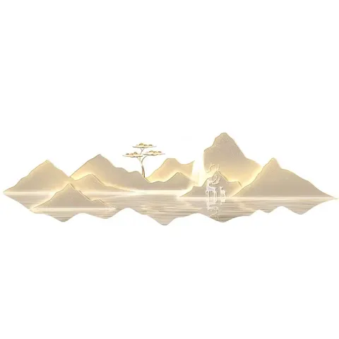 抽象 单幅 装饰画 轻奢风 客厅背景墙挂画 LED带灯画