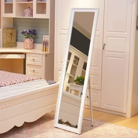 Solid Wood Full-length Mirror European Simple Bedroom Home Room Mirror Clothing Store Student Dormitory Fitting Mirror