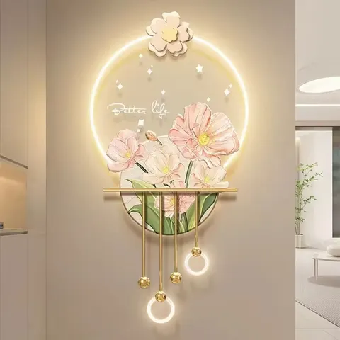 Sunflower Entrance Hall Living Room Art Decor Painting Nordic Style Flowers Three-dimensional Effect Glowed LED Painting