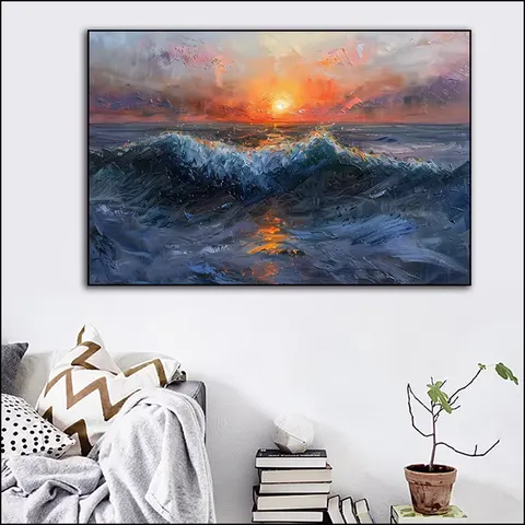 Sunrise Canvas Print Modern Wall Art Print on Canvas for Living Room Home Decor Painting