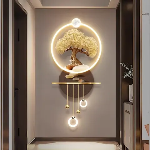 The Latest Craze for Money Tree Murals Led Light Painting Paintings and Wall Arts Acrylic Crystal Porcelain Decorative Painting