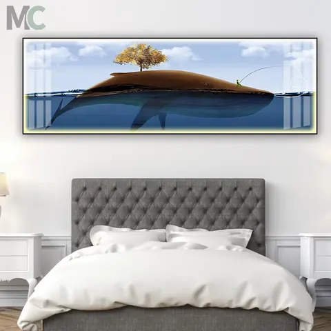 The Latest Design Abstract Children Art Animal Painting Teenager Bedroom Background Wall Led Painting with Crystal  Painting