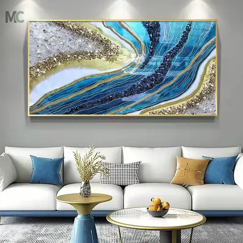 The Latest Popular Living Room Diamond Hanging Painting Sofa Background Wall Decor Painting Abstract Artist Home Mural
