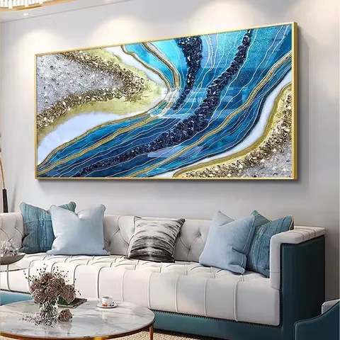 The Latest Popular Living Room Diamond Hanging Painting Sofa Background Wall Decor Painting Abstract Artist Home Mural