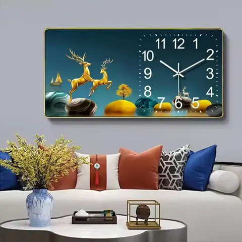The Latest Popular Modern Painting Clock Restaurant Has Frames Crystal Painting Wall Art Home Decor