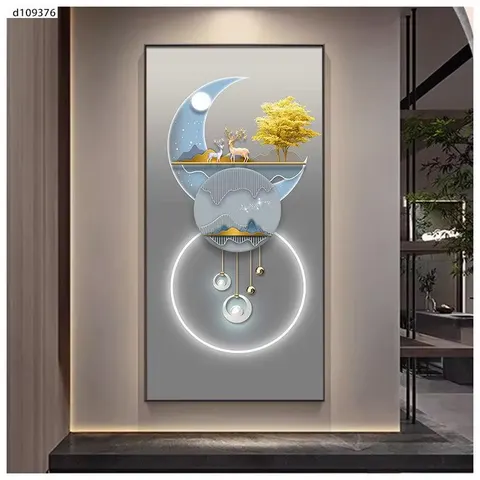 The Latest Popular Porch Decorative Painting Deer Living Room Hanging Painting Corridor Mural Corridor with LED Light Painting