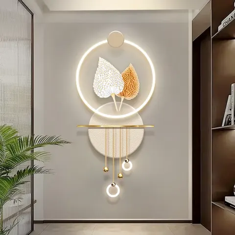 The New 60*120cm Led with Light Small Fresh Feather Modern Simple Corridor End of the Advanced Atmosphere Hanging Picture