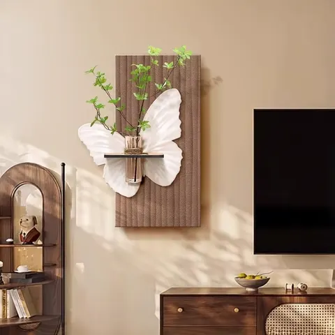 Three-dimensional butterfly Art Decor Painting Restaurant Background Wall Sandstone Fabric Wall Painting
