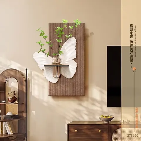 Three-dimensional butterfly Art Decor Painting Restaurant Background Wall Sandstone Fabric Wall Painting