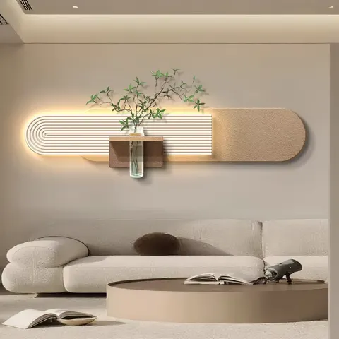 Three-dimensional Sandstone Elegance Corridor Background Wall Led Painting Multilayer Sandstone Wall Murals