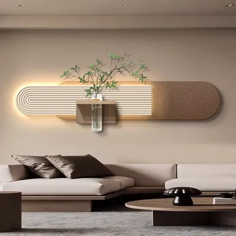 Three-dimensional Sandstone Elegance Corridor Background Wall Led Painting Multilayer Sandstone Wall Murals