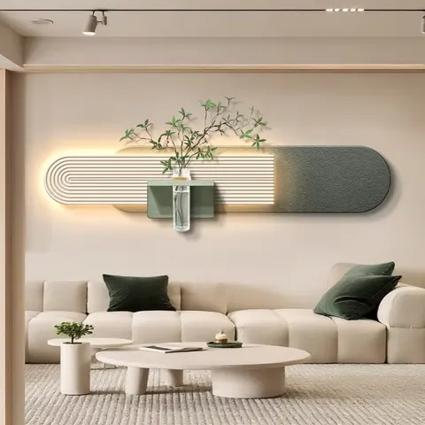 Three-dimensional Sandstone Elegance Corridor Background Wall Led Painting Multilayer Sandstone Wall Murals