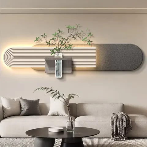 Three-dimensional Sandstone Elegance Corridor Background Wall Led Painting Multilayer Sandstone Wall Murals