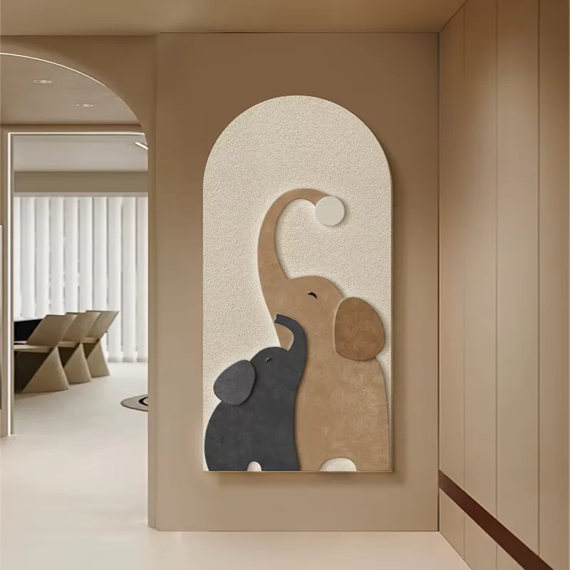 动物 单幅 装饰画 现代简约 玄关背景墙挂画 砂岩浮雕