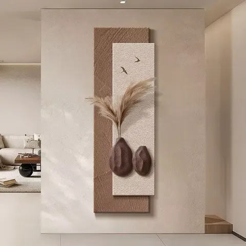 Three-dimensional Sandstone Fabric Art Home Furnishings Decorative Painting the Background Wall of the Living Room Wall Painting