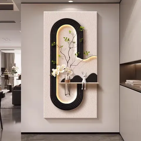 植物 单幅 装饰画 现代简约 客厅背景墙挂画 砂岩浮雕
