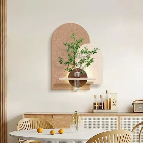 Three-dimensional Sandstone Restaurant Background Wall Mural Painting Hydroponics Green Plants Art Home Decor Painting