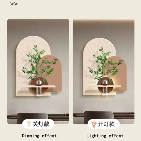 Three-dimensional Sandstone Restaurant Background Wall Mural Painting Hydroponics Green Plants Art Home Decor Painting