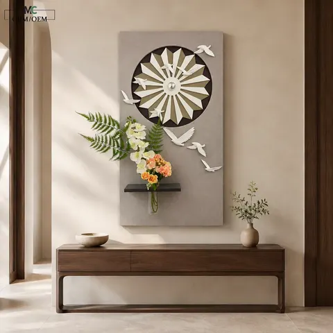 Three-dimensional Wall LED Paintings Hydroponic Green Plants Art Decor Painting Entrance Background Wall Paintings