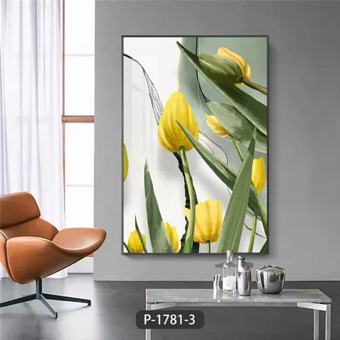 Tulips Northern European Art Decor Painting Modern Simple Living Room Hanging Painting Corridor Floor-to-ceiling Painting