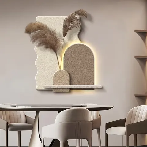 UV Cutting Sandstone With LED Glowed Home Decor Painting Restaurant Background Wall LED Painting