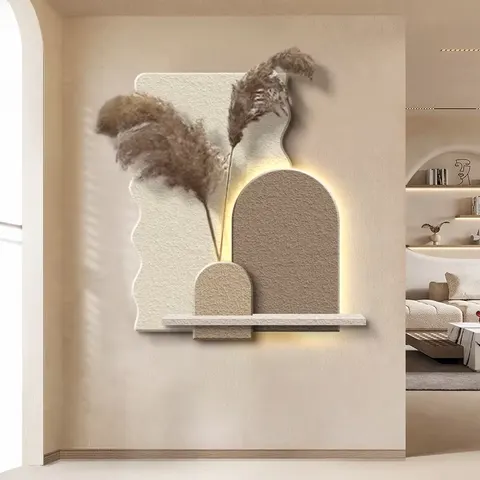 UV Cutting Sandstone With LED Glowed Home Decor Painting Restaurant Background Wall LED Painting