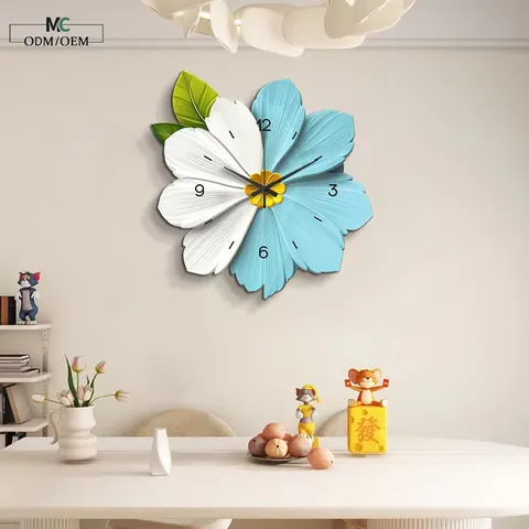 UV Engraving Art Home Furnishings Decorative Painting With a Wall Clock and Crystal Porcelain Painting