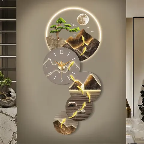 UV Engraving Nine Fish Painting Acrylic LED Painting Living Room Corridor Background Wall Home Decor Paintings