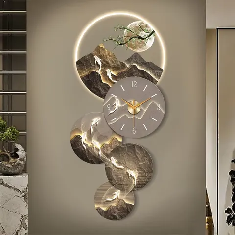 锦鲤 单幅 装饰画 现代简约 玄关背景墙挂画 LED带灯画