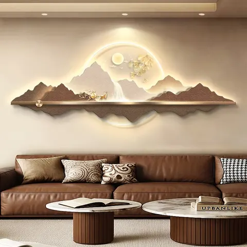 UV Engraving Three-dimensional Effect Acrylic LED Painting Sofa Backdrop Wall Art Home Decor Paintings