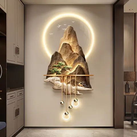 UV Engraving Three-dimensional Effect Art Home Decor Painting Corridor Background Wall Acrylic LED Painting