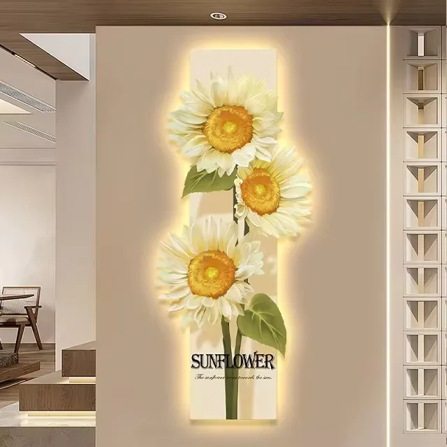UV Printing Entrance Hall Art Home Decor Painting Corridor Background Wall LED Painting