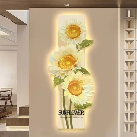 UV Printing Entrance Hall Art Home Decor Painting Corridor Background Wall LED Painting