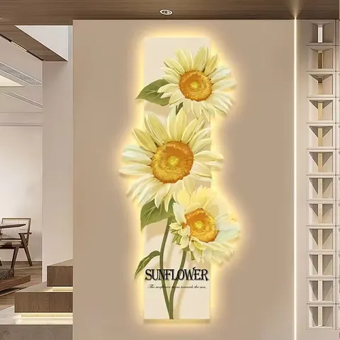 UV Printing Entrance Hall Art Home Decor Painting Corridor Background Wall LED Painting