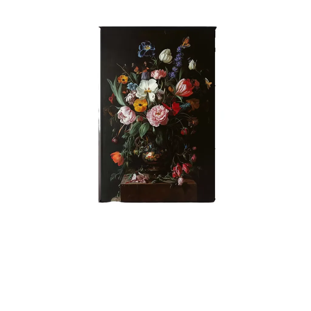 Victorian Era Classic Flower Vase Still Life Hand-Painted Old Oil Paintings Canvas Digital Printing 6-Color 40x60cm Framed Art