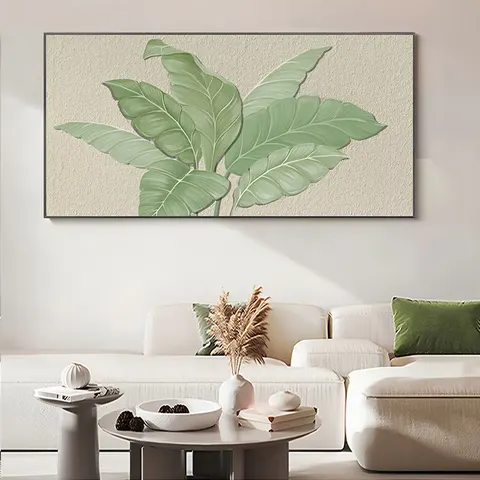 植物 单幅 装饰画 现代简约 客厅背景墙挂画 晶瓷画