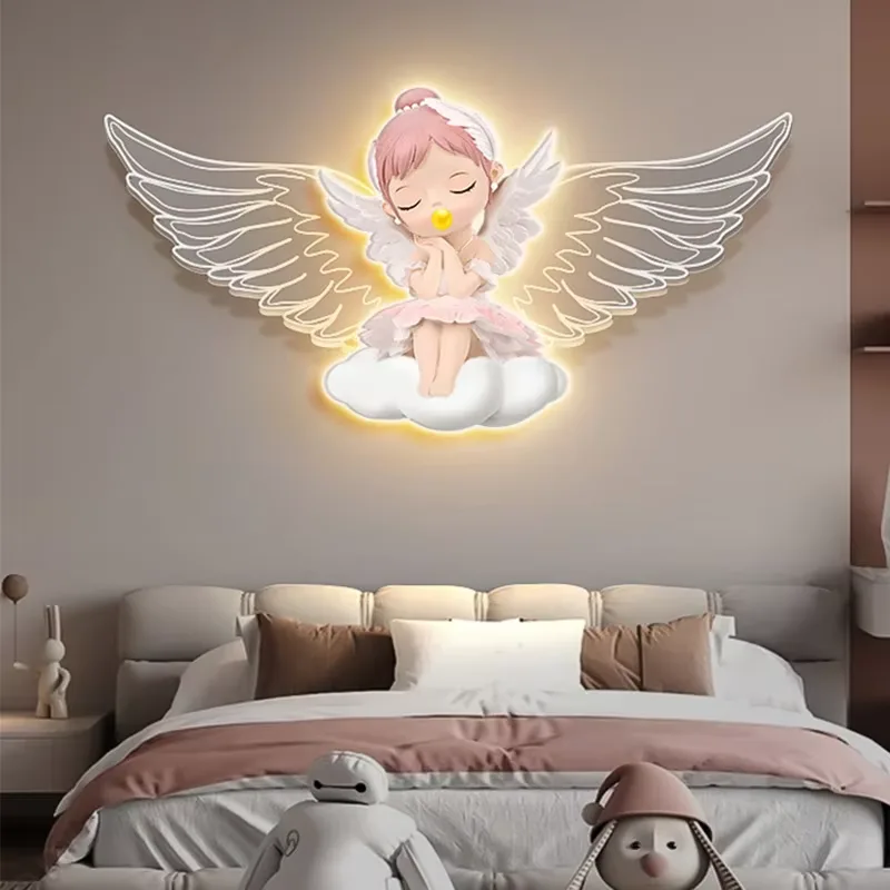 Warm Children's Room Bedside Atmosphere Wall Art LED Light Painting Acrylic Decorative Painting Home Decor