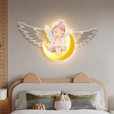 Warm Children's Room Bedside Atmosphere Wall Art LED Light Painting Acrylic Decorative Painting Home Decor