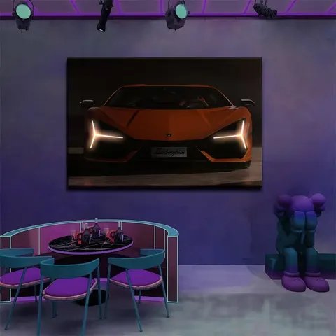 Watercolour Painting of a Sports Car-modern and Stylish Home Wall Decoration Atmospheric Artwork for a Games Room or bar