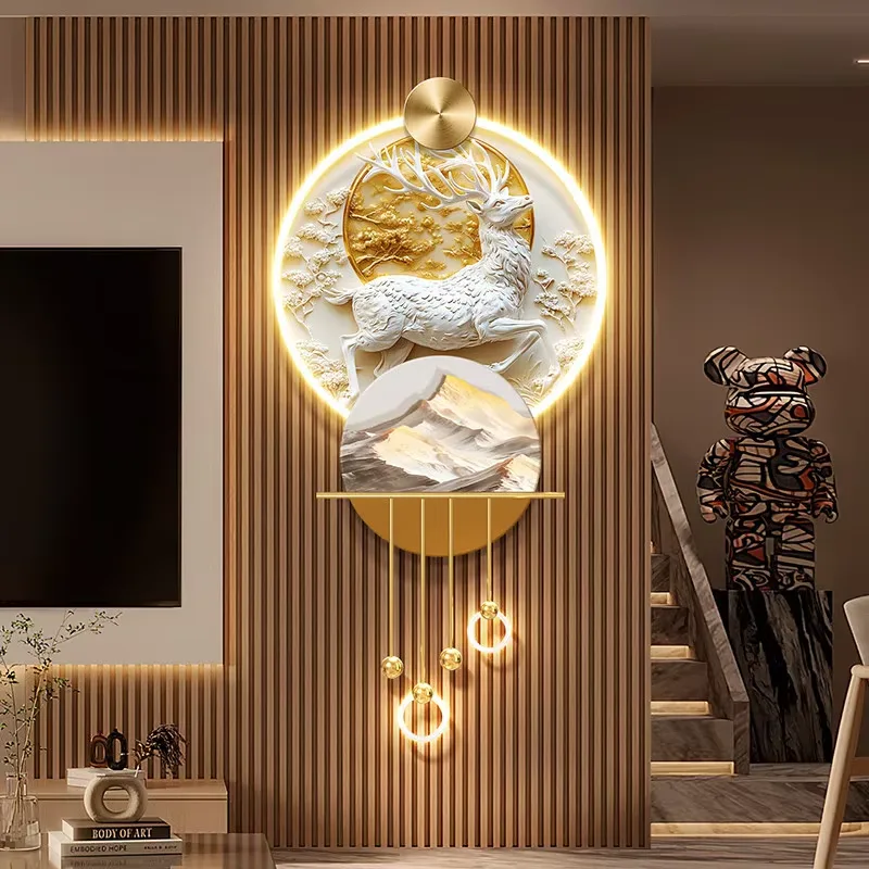Wholesale Customization UV Engraving Acrylic LED Painting Metal Pendant Art Home Decor Painting