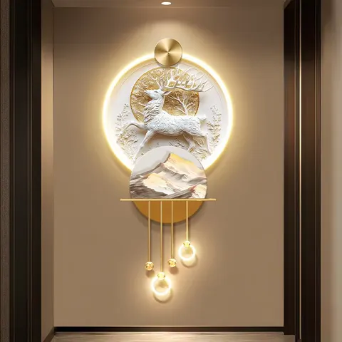 Wholesale Customization UV Engraving Acrylic LED Painting Metal Pendant Art Home Decor Painting