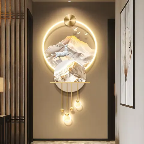 Wholesale Customization UV Engraving Acrylic LED Painting Metal Pendant Art Home Decor Painting