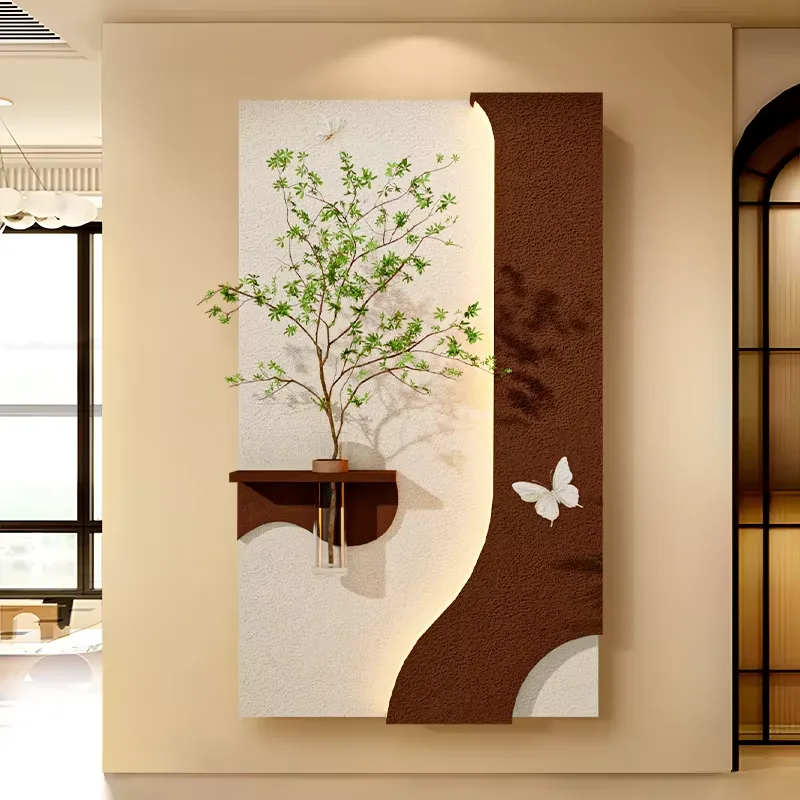 植物 单幅 装饰画 现代简约 客厅背景墙挂画 LED带灯画