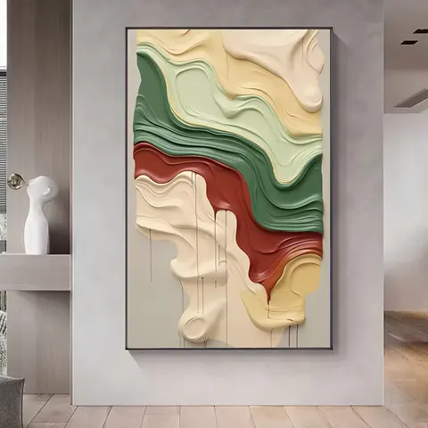 抽象 单幅 装饰画 现代简约 客厅背景墙挂画 手绘油画